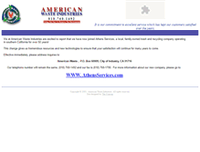 Tablet Screenshot of americanwaste.com
